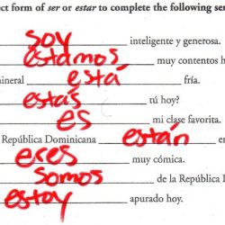 Ser and estar worksheets with answers