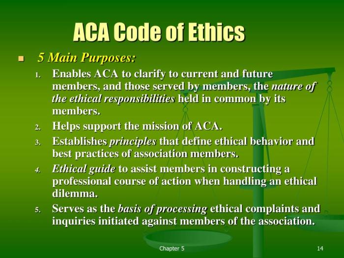 Aca code of ethics dual relationships