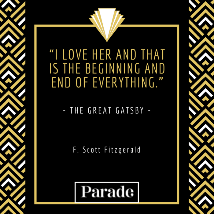 The great gatsby quote review challenge