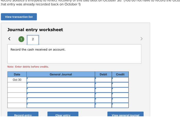 Accounts receivable method qs unadjusted