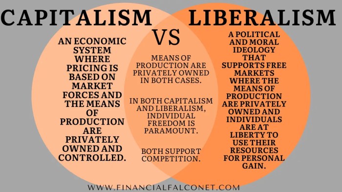 How did the ideologies of liberalism and conservatism differ