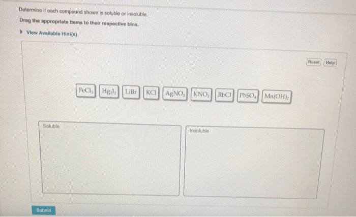 Transcription soluble insoluble compound determine